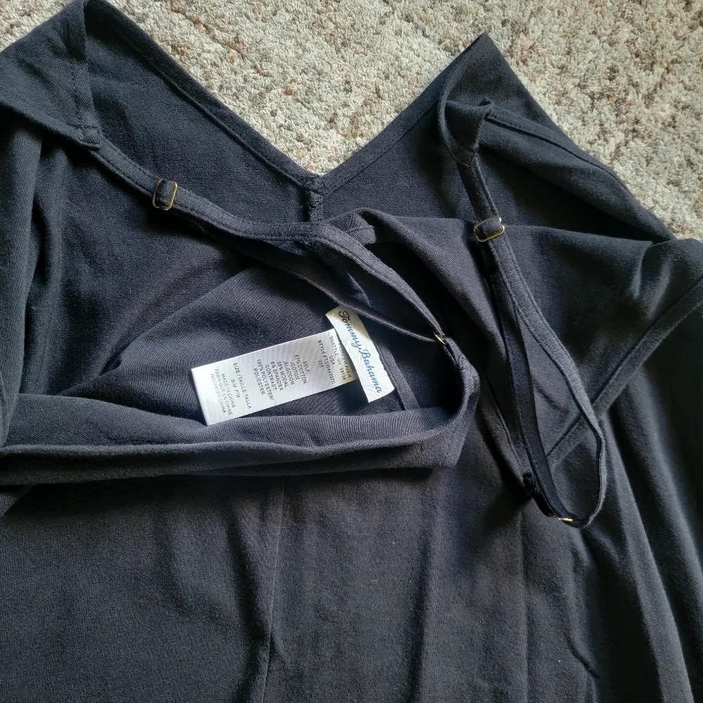 Tommy Bahama Black Scarf Midi Vacation Casual Dress Swim Cover-Up Resort‎ Wear - Picture 9 of 12